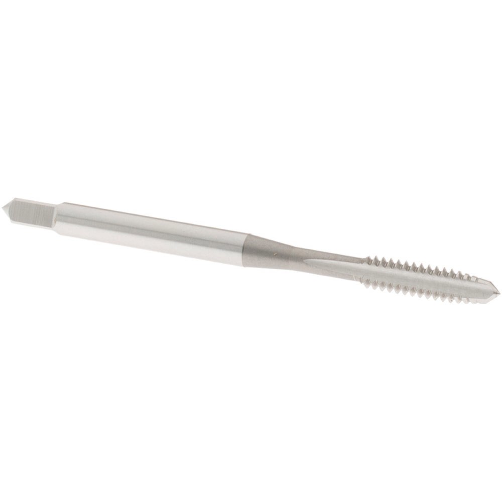 Straight Flute Tap: #6-32 UNC, 3 Flute, Plug Chamfer, 3B Class of Fit, High-Speed Steel, Bright/Uncoated Finish