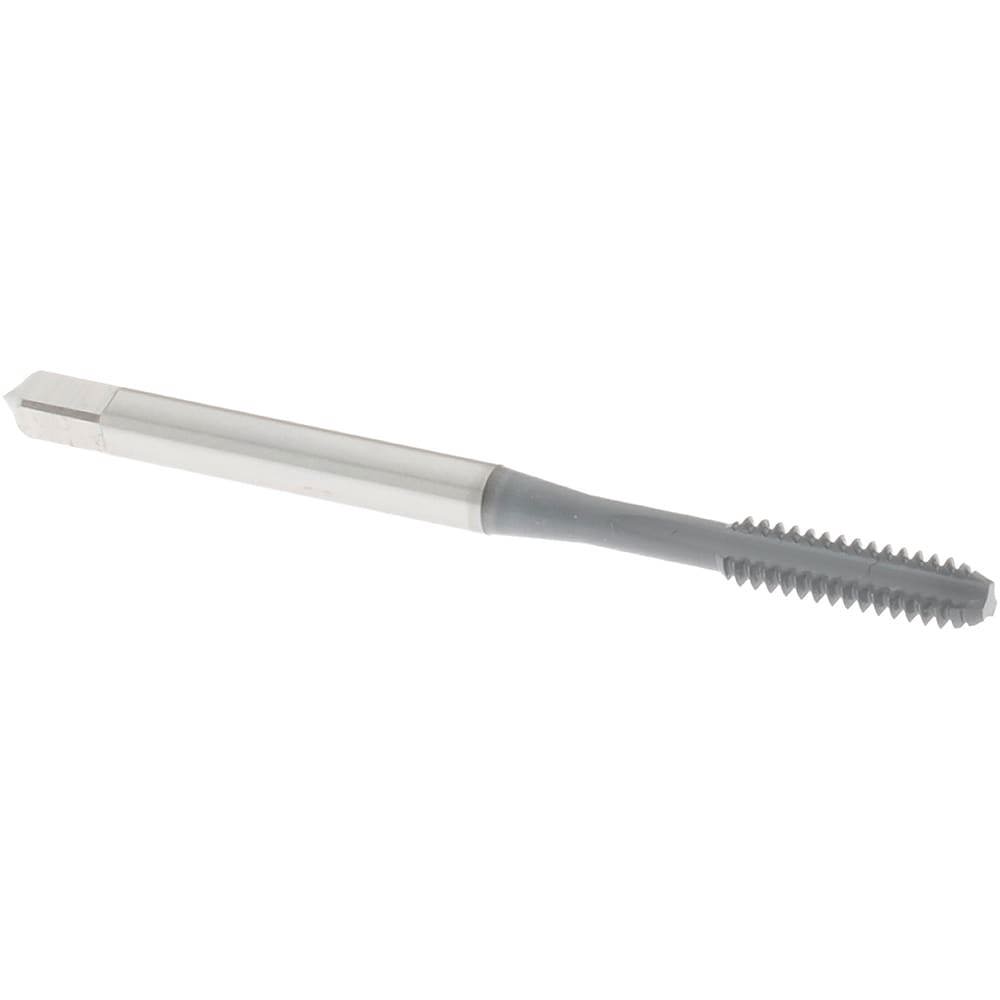 Straight Flute Tap: #6-32 UNC, 3 Flute, Bottoming Chamfer, 3B Class of Fit, High-Speed Steel