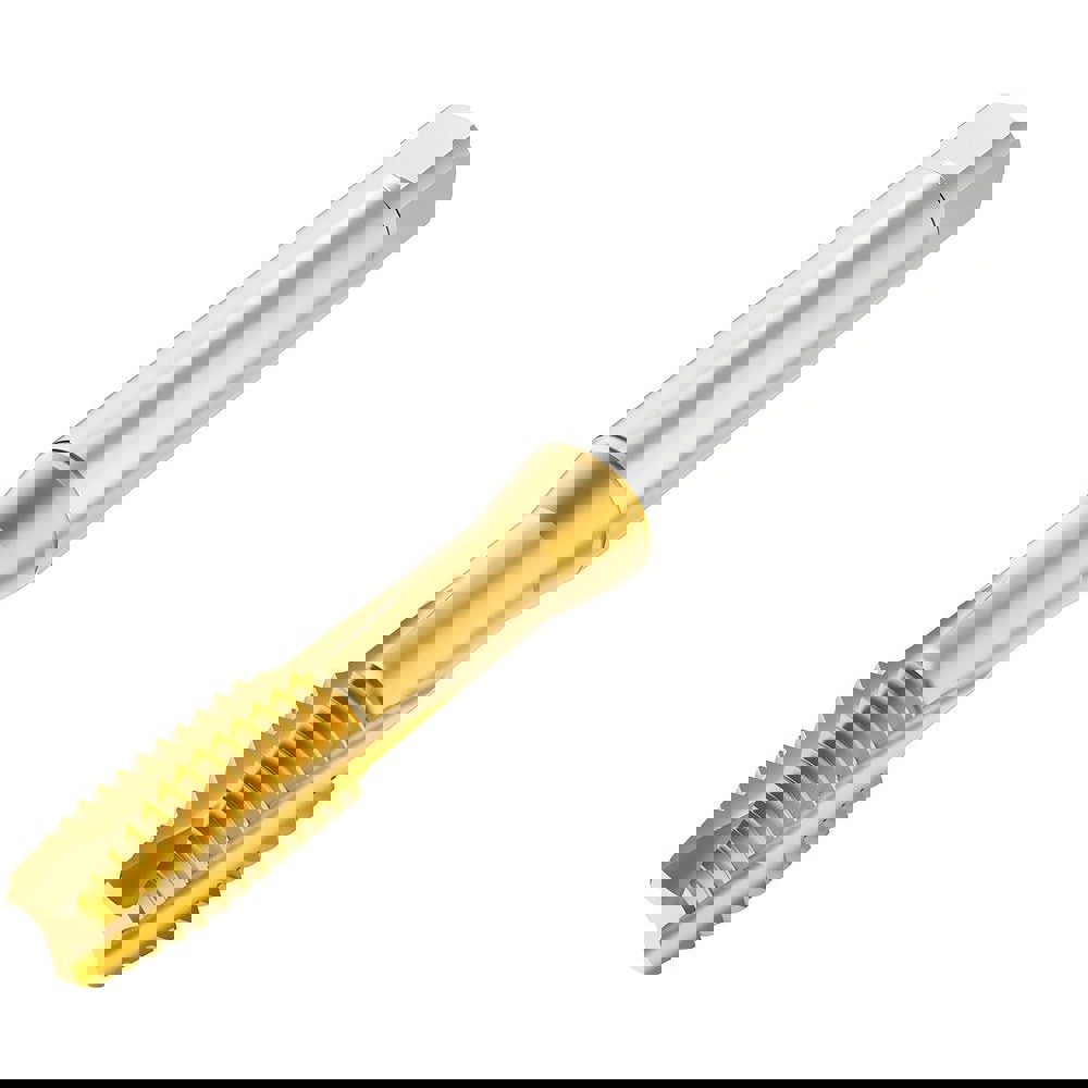 Straight Flute Taps; Tap Type: Machine ; Thread Size (Inch): 3/8-24 ; Overall Length (mm): 90.0000 ; Thread Standard: UNF ; Chamfer: Modified Bottoming ; Material: HSS-E