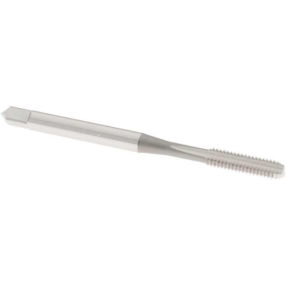 Straight Flute Tap: #6-40 UNF, 3 Flute, Bottoming Chamfer, 2B & 3B Class of Fit, High-Speed Steel, Bright/Uncoated Finish