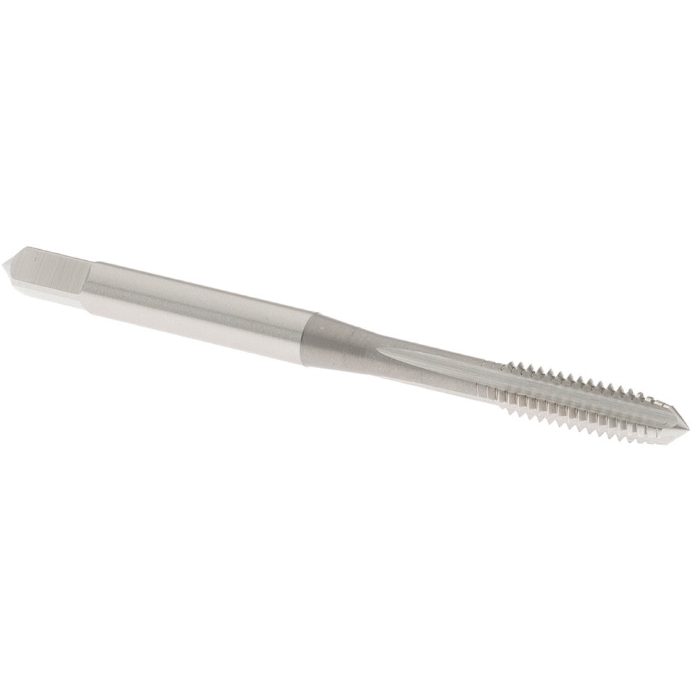 Straight Flute Tap: #8-32 UNC, 4 Flute, Plug Chamfer, 3B Class of Fit, High-Speed Steel, Bright/Uncoated Finish