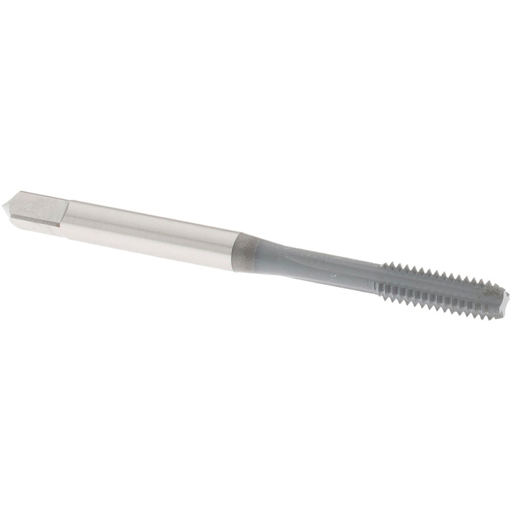 Straight Flute Tap: #8-32 UNC, 4 Flute, Bottoming Chamfer, 3B Class of Fit, High-Speed Steel