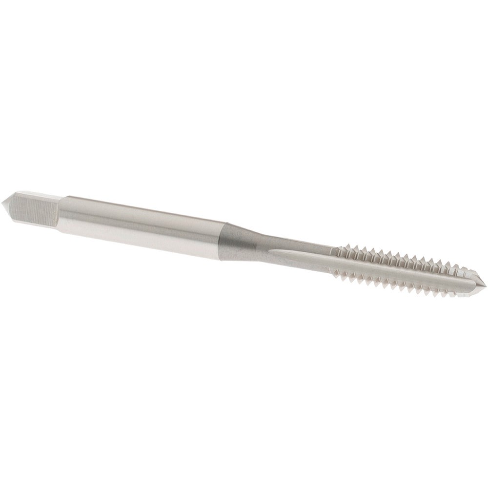 Straight Flute Tap: #10-24 UNC, 4 Flute, Plug Chamfer, High-Speed Steel, Bright/Uncoated Finish