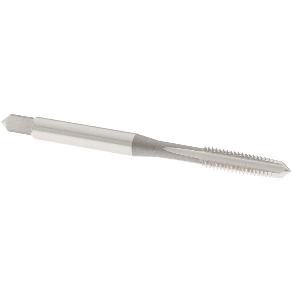 Straight Flute Tap: #10-32 UNF, 4 Flute, Taper Chamfer, 3B Class of Fit, High-Speed Steel, Bright/Uncoated Finish