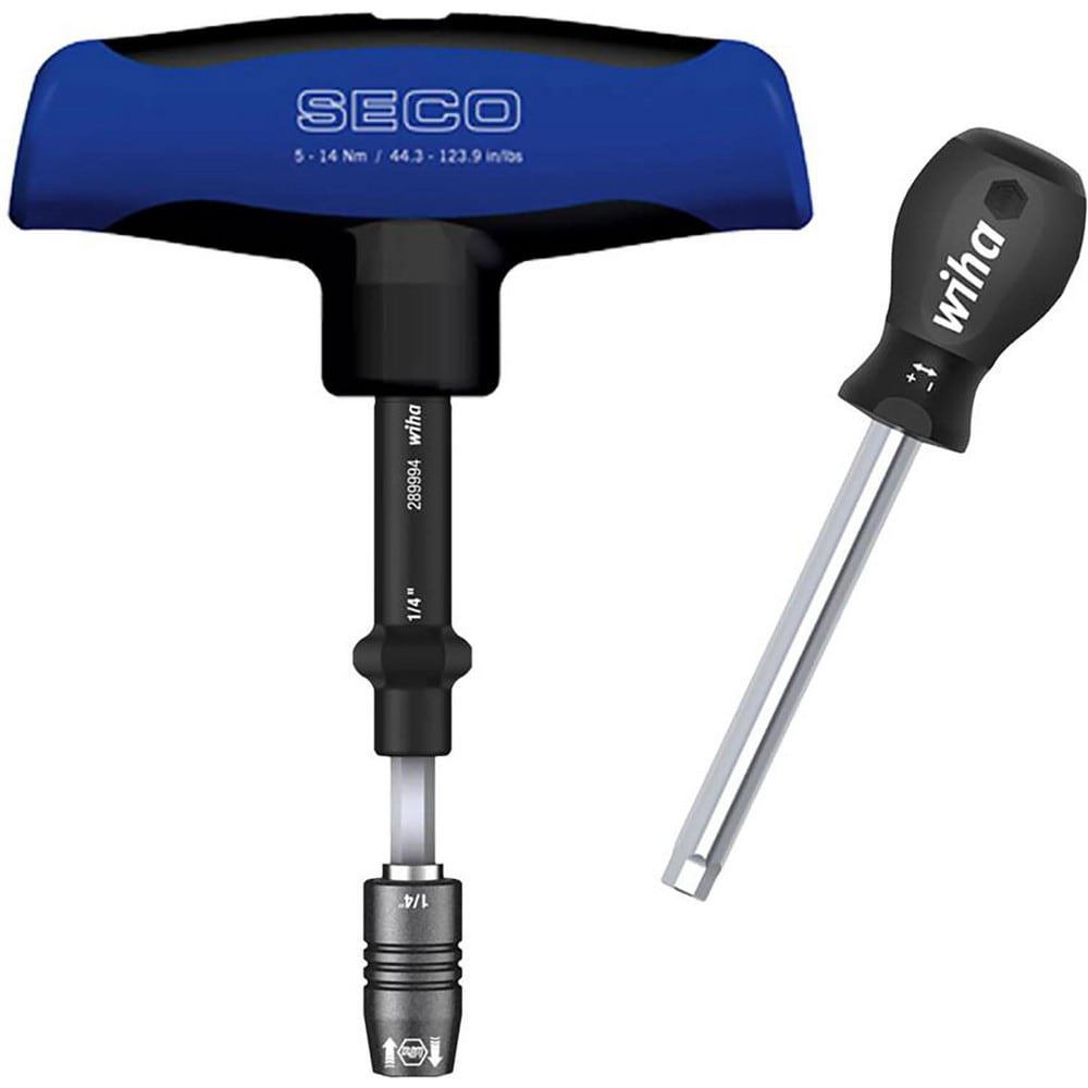 Keys & Drivers For Indexables; Product Type: Variable Torque Driver Handle ; Drive Type: Hex ; Toolholder Style Compatibility: R220 ; Fastener Type: Bolt ; Hex Size (Inch): 1/4 ; Series: 1/4HEX