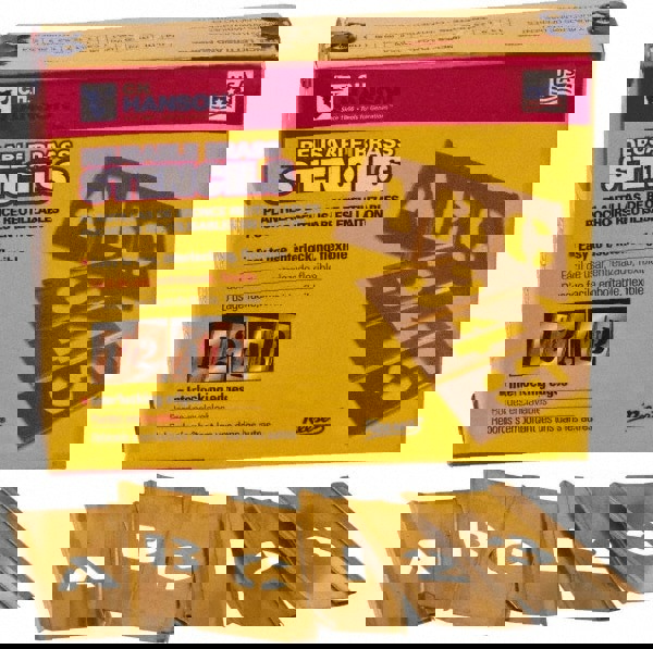 92 Piece, 6 Inch Character Size, Brass Stencil