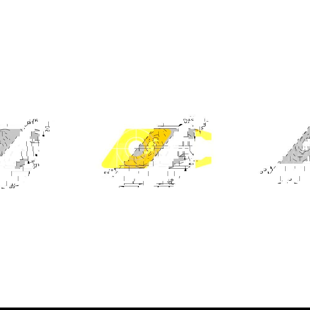 Turning Insert: DEGX431L HTI10, Solid Carbide