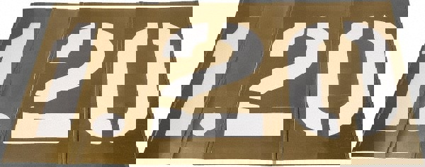 13 Piece, 10 Inch Character Size, Brass Stencil