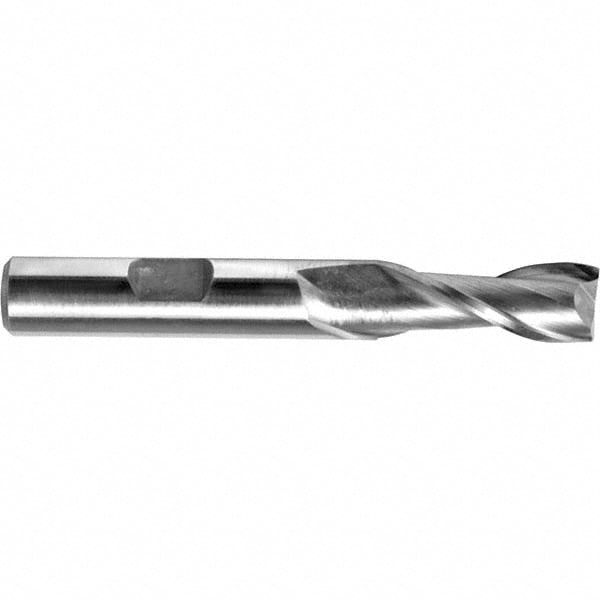 Square End Mill: 1'' Dia, 1-5/8'' LOC, 1'' Shank Dia, 4-1/8'' OAL, 2 Flutes, Cobalt