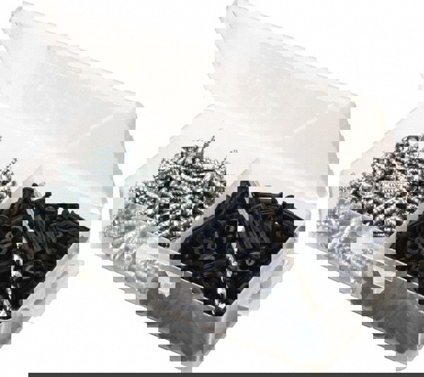 200 Piece, #10 to 12 Screw, Plastic & Steel Slotted/Phillips Drive Anchor Assortment