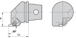Modular Grooving Head: Right Hand, Cutting Head, System Size KM32, Uses NG2R Inserts