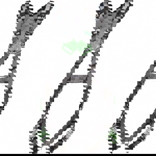 Fall Protection Harnesses: 400 Lb, Vest Style, Size 2X-Large, Polyester, Back & Hips