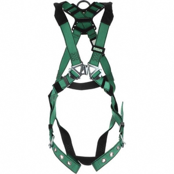 Fall Protection Harnesses: 400 Lb, Vest Style, Size 2X-Large, Polyester