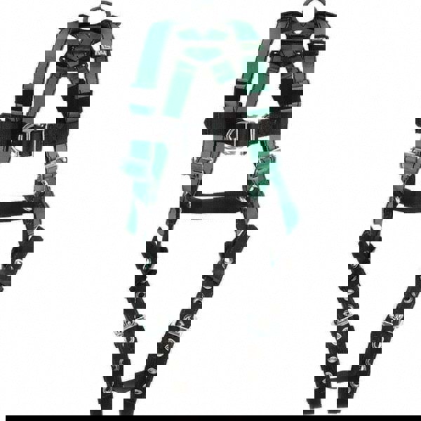 Fall Protection Harnesses: 400 Lb, Vest Style, Size X-Large, Polyester, Back