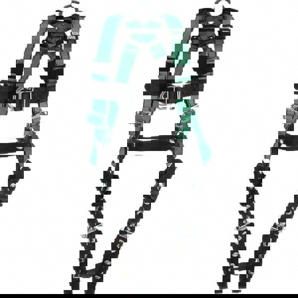 Fall Protection Harnesses: 400 Lb, Vest Style, Size 2X-Large, Polyester, Back