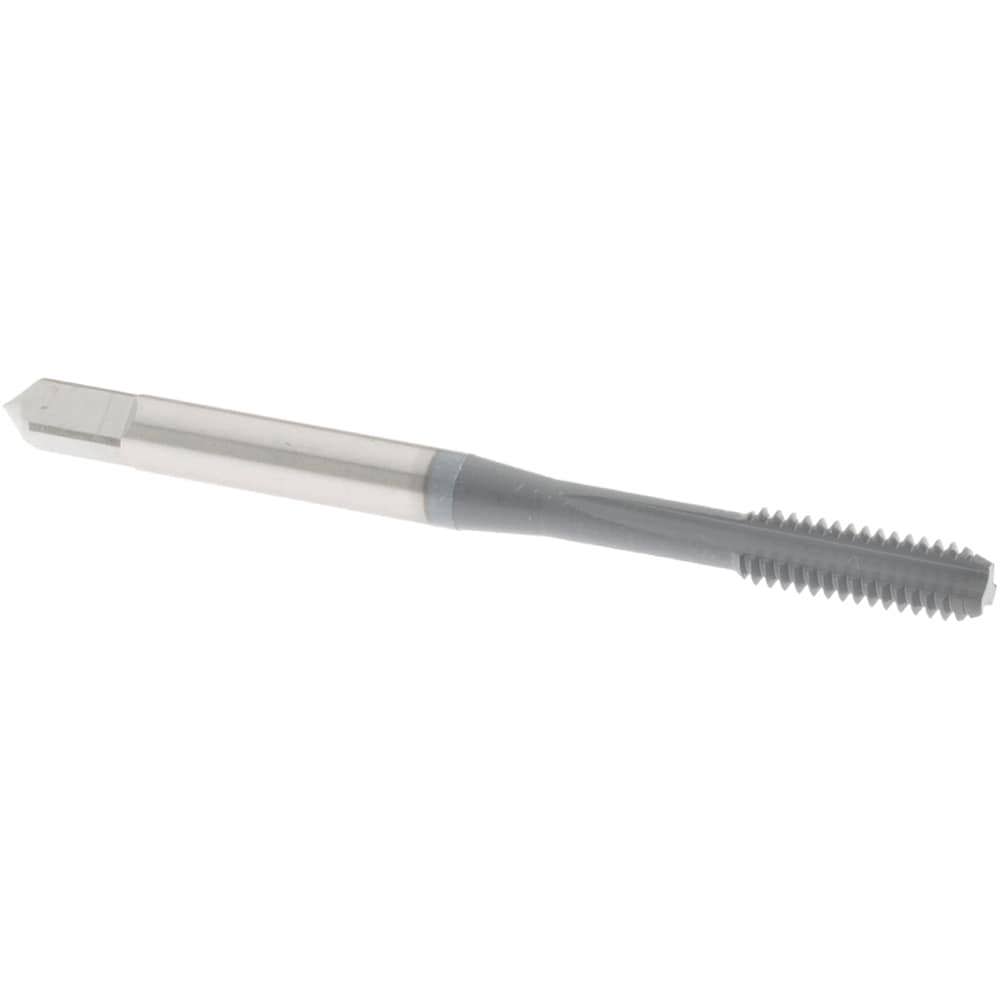 Straight Flute Tap: #8-32 UNC, 3 Flute, Bottoming Chamfer, High-Speed Steel