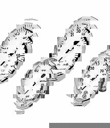 1/4 Thread, 2-1/2 Dial Diameter, Stainless Steel Case Material, Wall Flange Pressure Gauge Mounting Kit