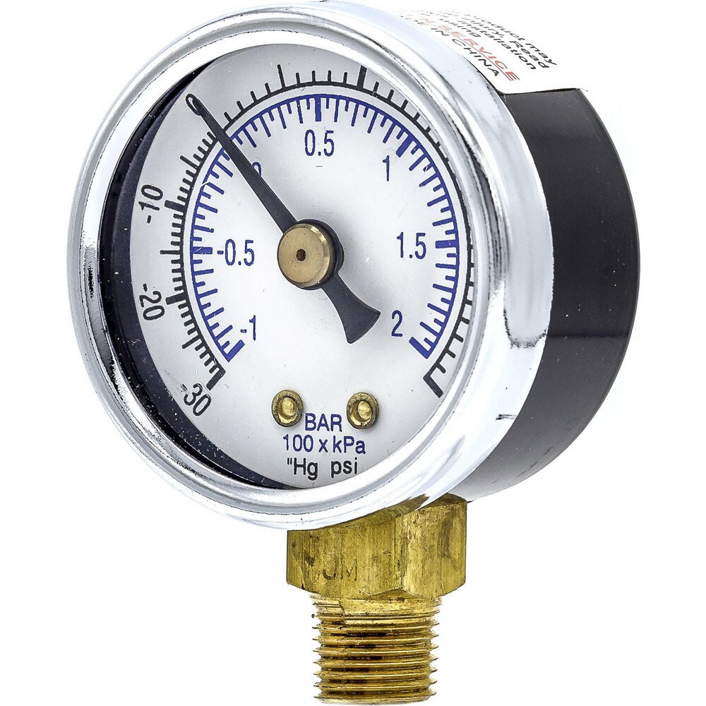 Pressure Gauges; Gauge Type: Utility Gauge ; Scale Type: Dual ; Accuracy (%): 3-2-3% ; Dial Type: Analog ; Thread Type: NPT ; Bourdon Tube Material: Bronze