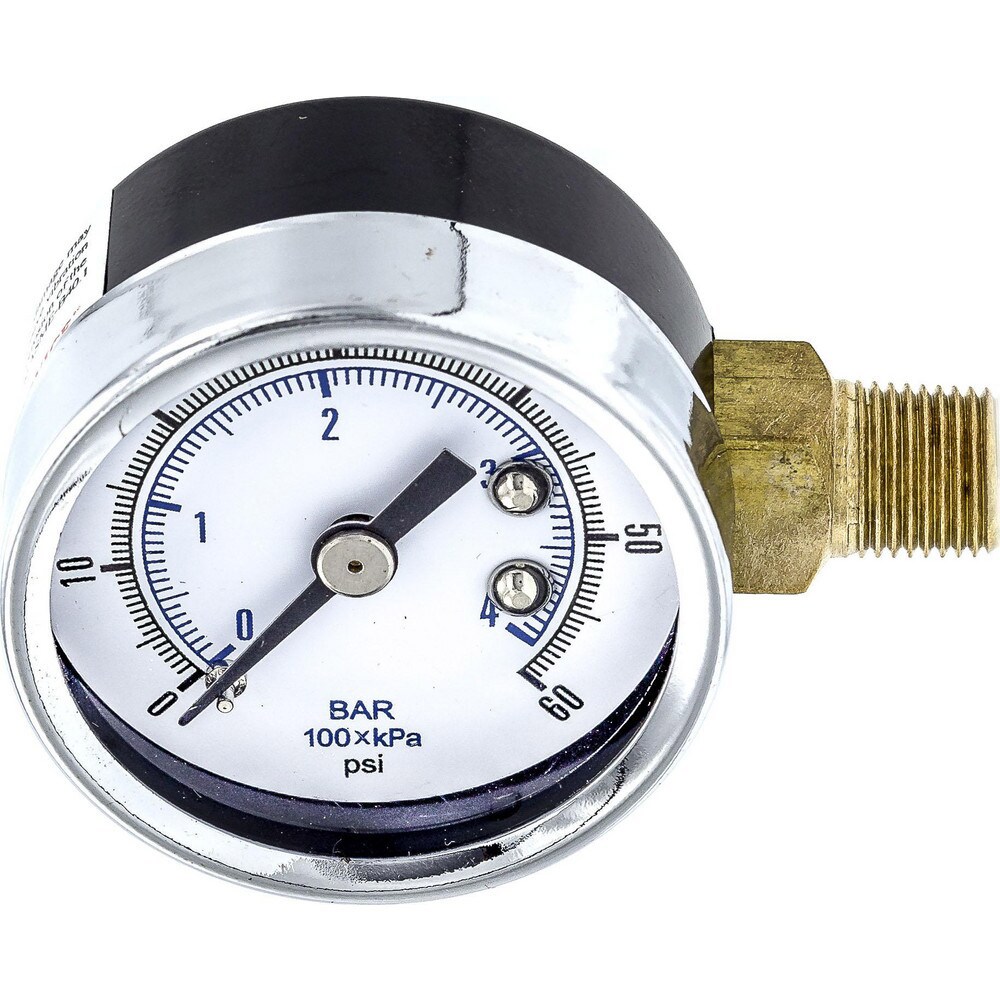 Pressure Gauges; Gauge Type: Utility Gauge ; Scale Type: Dual ; Accuracy (%): 3-2-3% ; Dial Type: Analog ; Thread Type: NPT ; Bourdon Tube Material: Bronze