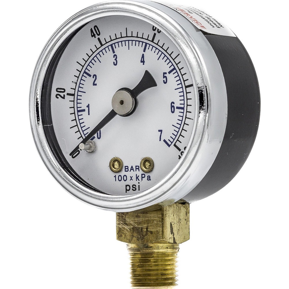 Pressure Gauges; Gauge Type: Utility Gauge ; Scale Type: Dual ; Accuracy (%): 3-2-3% ; Dial Type: Analog ; Thread Type: NPT ; Bourdon Tube Material: Bronze