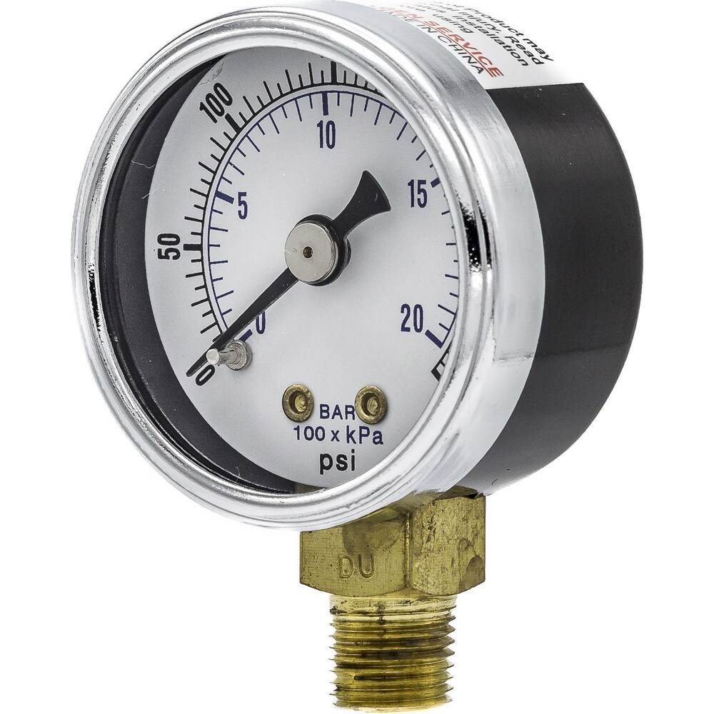 Pressure Gauges; Gauge Type: Utility Gauge ; Scale Type: Dual ; Accuracy (%): 3-2-3% ; Dial Type: Analog ; Thread Type: NPT ; Bourdon Tube Material: Bronze