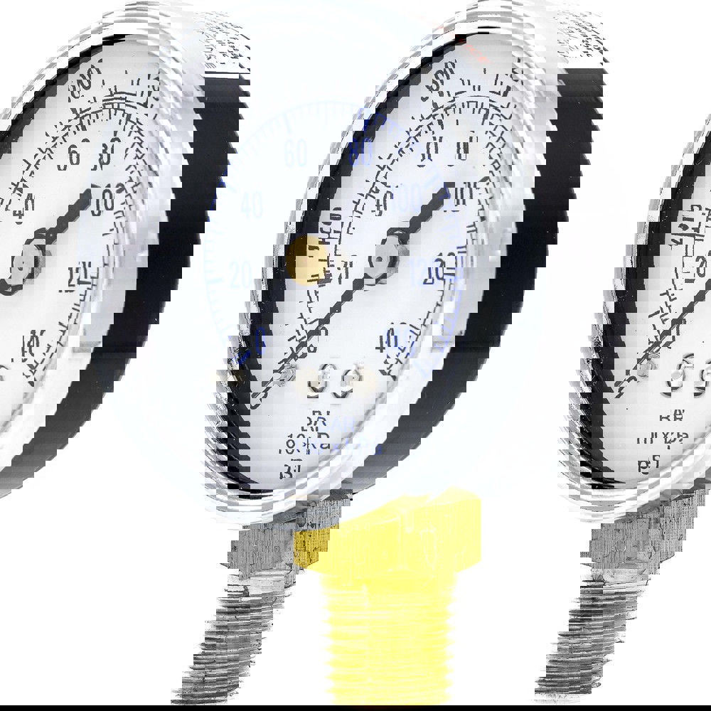 Pressure Gauges; Gauge Type: Utility Gauge ; Scale Type: Dual ; Accuracy (%): 3-2-3% ; Dial Type: Analog ; Thread Type: 1/4