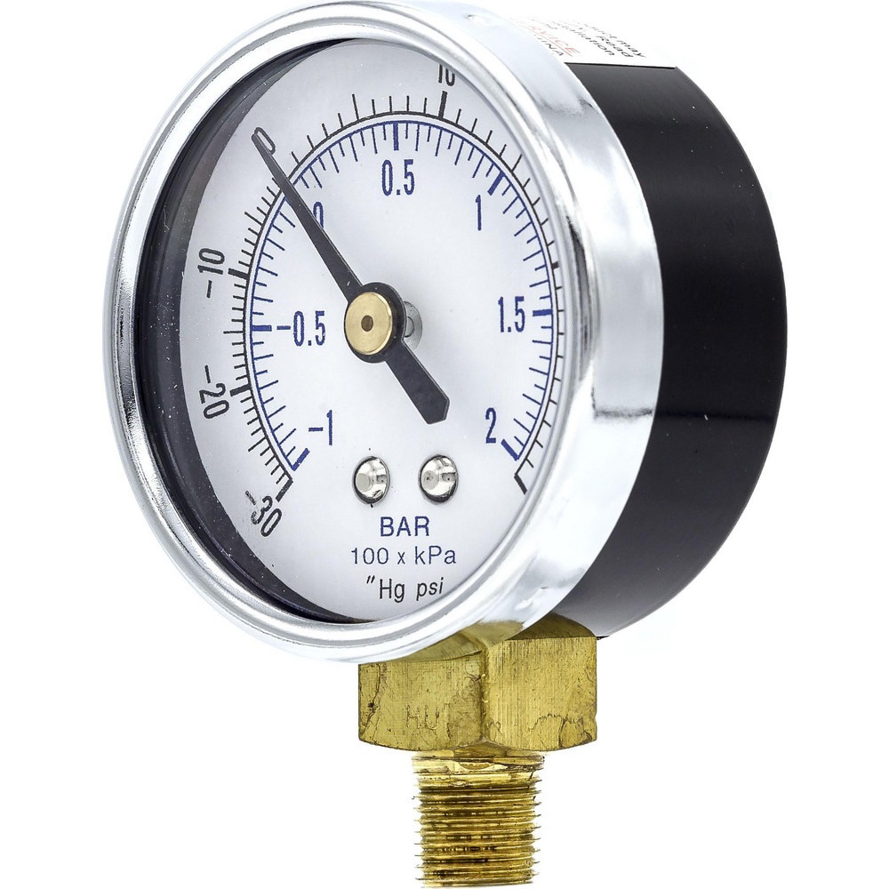 Pressure Gauges; Gauge Type: Utility Gauge ; Scale Type: Dual ; Accuracy (%): 3-2-3% ; Dial Type: Analog ; Thread Type: NPT ; Bourdon Tube Material: Bronze