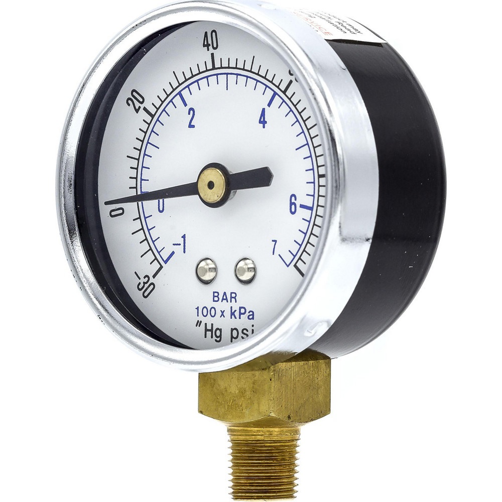 Pressure Gauges; Gauge Type: Utility Gauge ; Scale Type: Dual ; Accuracy (%): 3-2-3% ; Dial Type: Analog ; Thread Type: NPT ; Bourdon Tube Material: Bronze
