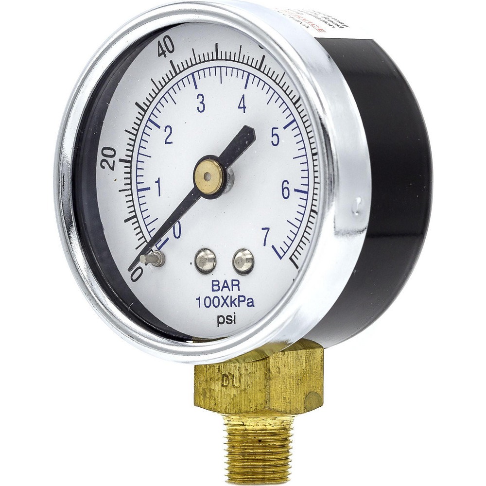 Pressure Gauges; Gauge Type: Utility Gauge ; Scale Type: Dual ; Accuracy (%): 3-2-3% ; Dial Type: Analog ; Thread Type: NPT ; Bourdon Tube Material: Bronze