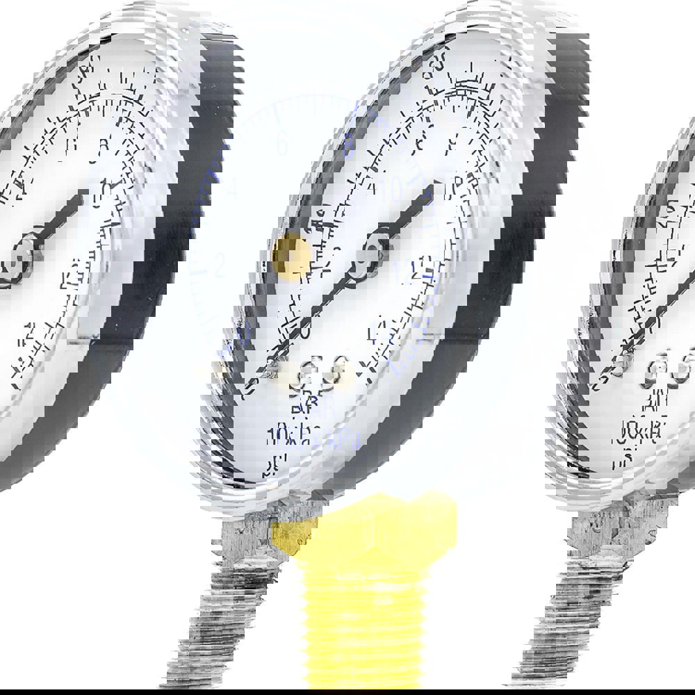 Pressure Gauges; Gauge Type: Utility Gauge ; Scale Type: Dual ; Accuracy (%): 3-2-3% ; Dial Type: Analog ; Thread Type: NPT ; Bourdon Tube Material: Bronze