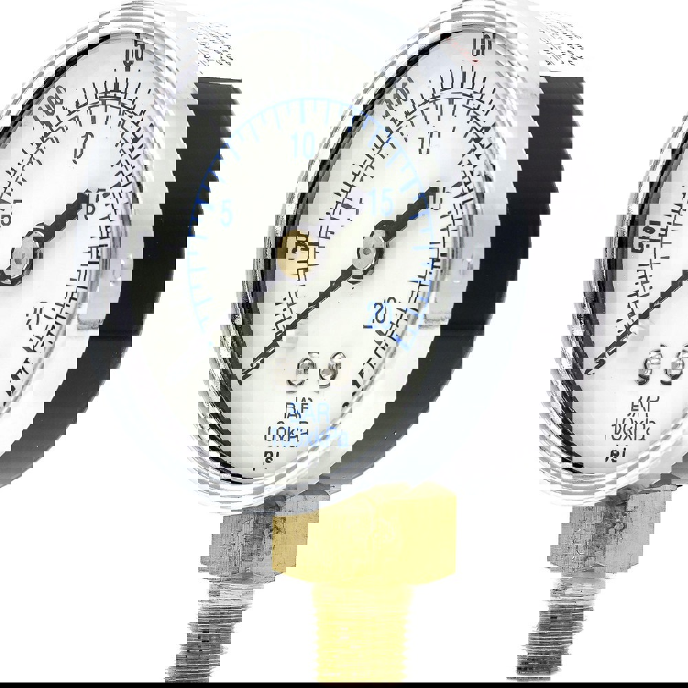 Pressure Gauges; Gauge Type: Utility Gauge ; Scale Type: Dual ; Accuracy (%): 3-2-3% ; Dial Type: Analog ; Thread Type: NPT ; Bourdon Tube Material: Bronze