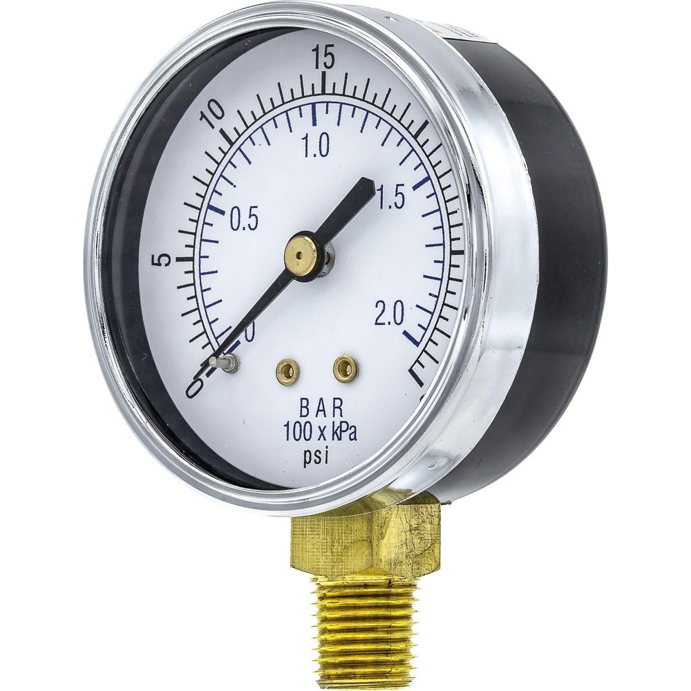 Pressure Gauges; Gauge Type: Utility Gauge ; Scale Type: Dual ; Accuracy (%): 3-2-3% ; Dial Type: Analog ; Thread Type: 1/4