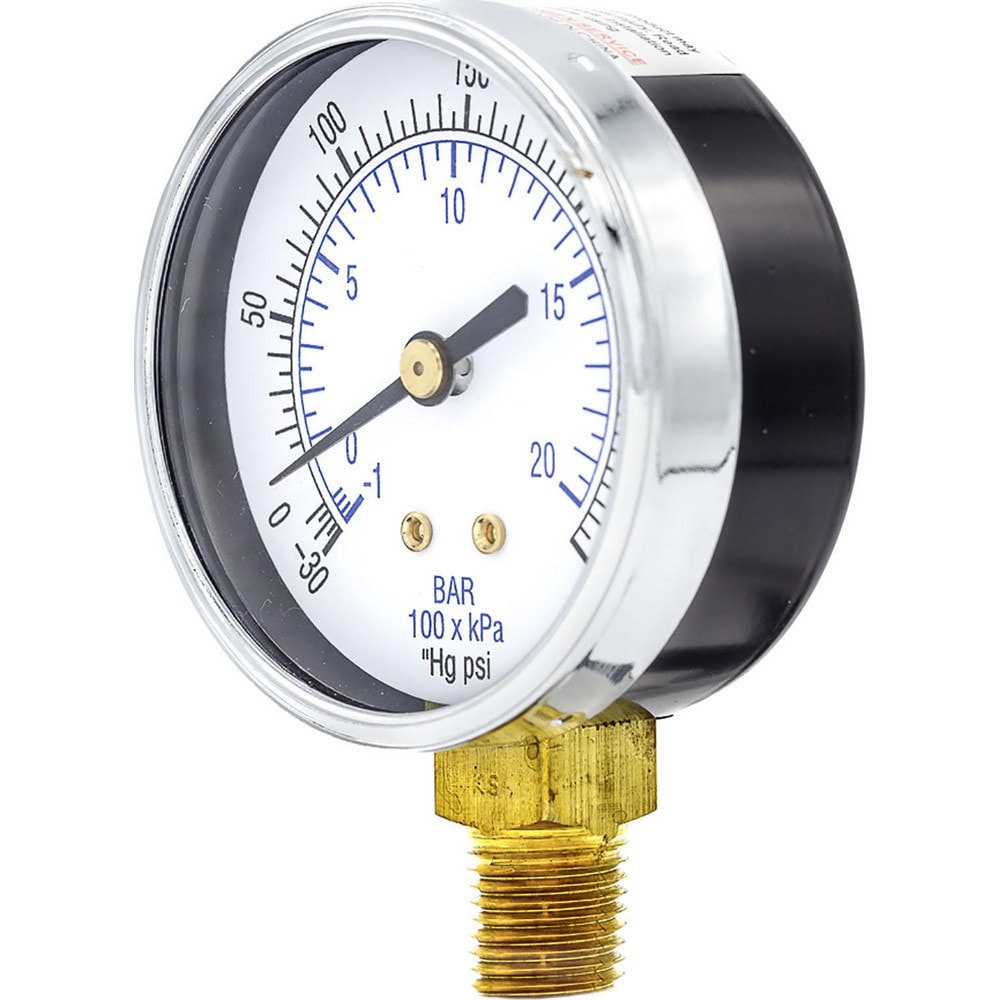Pressure Gauges; Gauge Type: Utility Gauge ; Scale Type: Dual ; Accuracy (%): 3-2-3% ; Dial Type: Analog ; Thread Type: 1/4