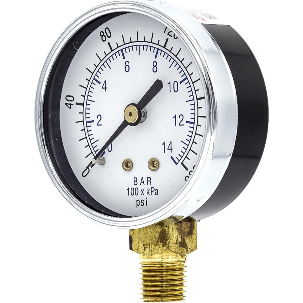 Pressure Gauges; Gauge Type: Utility Gauge ; Scale Type: Dual ; Accuracy (%): 3-2-3% ; Dial Type: Analog ; Thread Type: 1/4