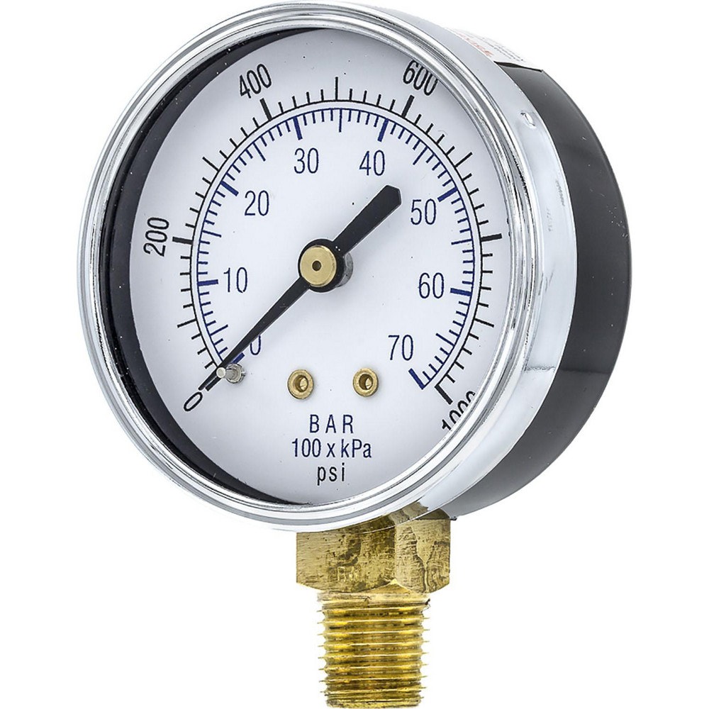 Pressure Gauges; Gauge Type: Utility Gauge ; Scale Type: Dual ; Accuracy (%): 3-2-3% ; Dial Type: Analog ; Thread Type: 1/4