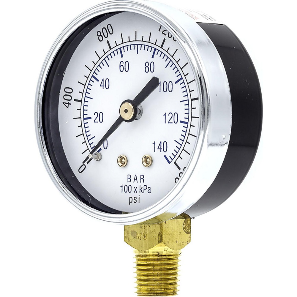 Pressure Gauges; Gauge Type: Utility Gauge ; Scale Type: Dual ; Accuracy (%): 3-2-3% ; Dial Type: Analog ; Thread Type: 1/4