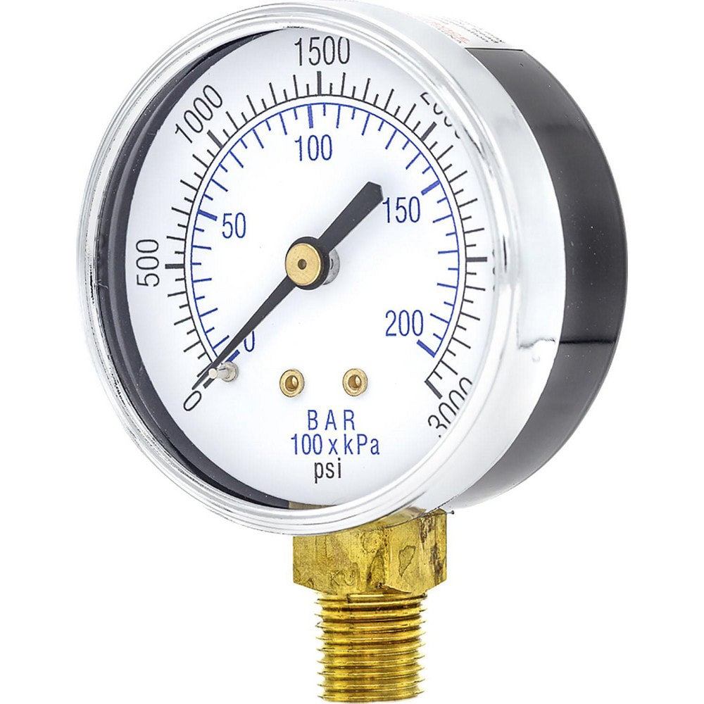 Pressure Gauges; Gauge Type: Utility Gauge ; Scale Type: Dual ; Accuracy (%): 3-2-3% ; Dial Type: Analog ; Thread Type: 1/4