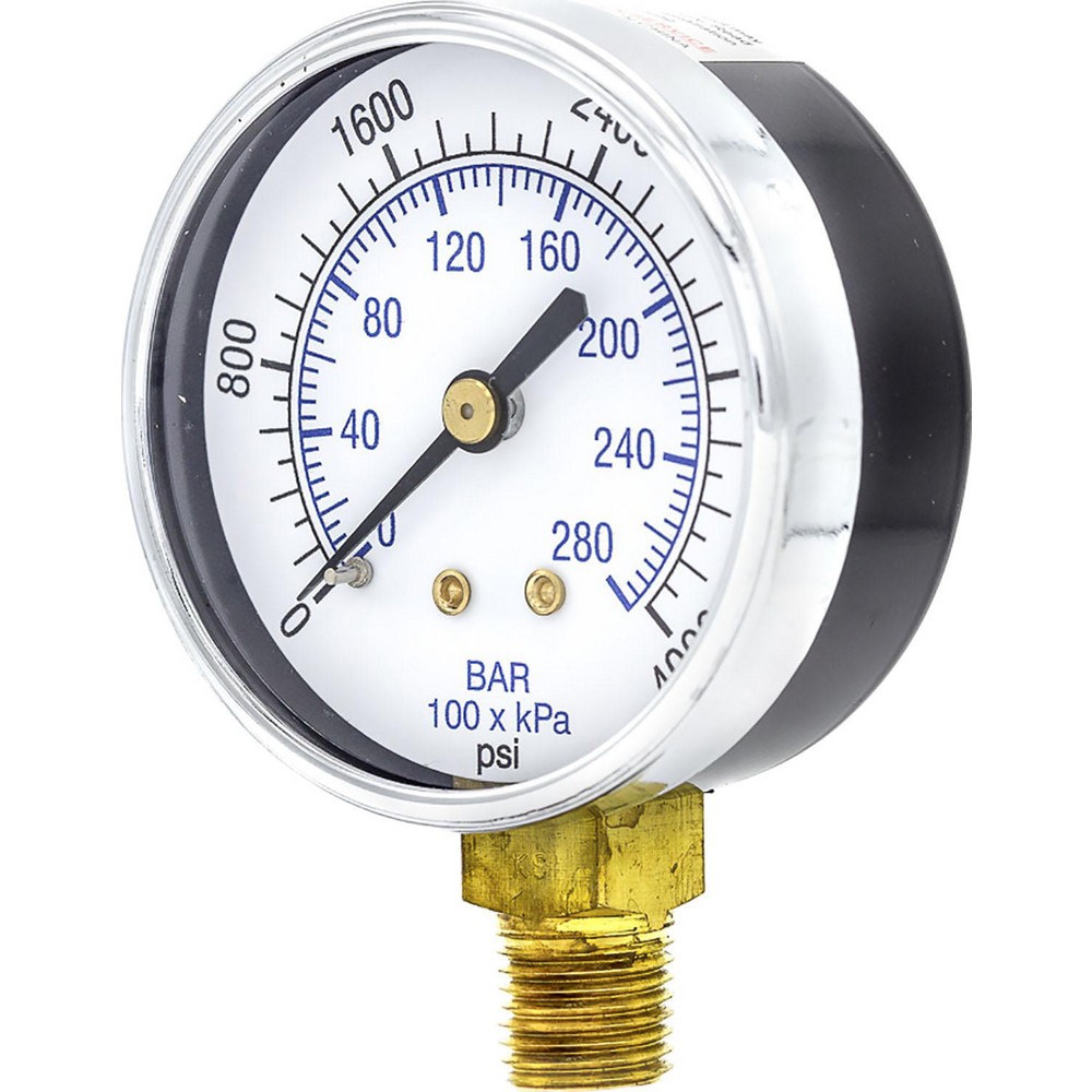Pressure Gauges; Gauge Type: Utility Gauge ; Scale Type: Dual ; Accuracy (%): 3-2-3% ; Dial Type: Analog ; Thread Type: 1/4