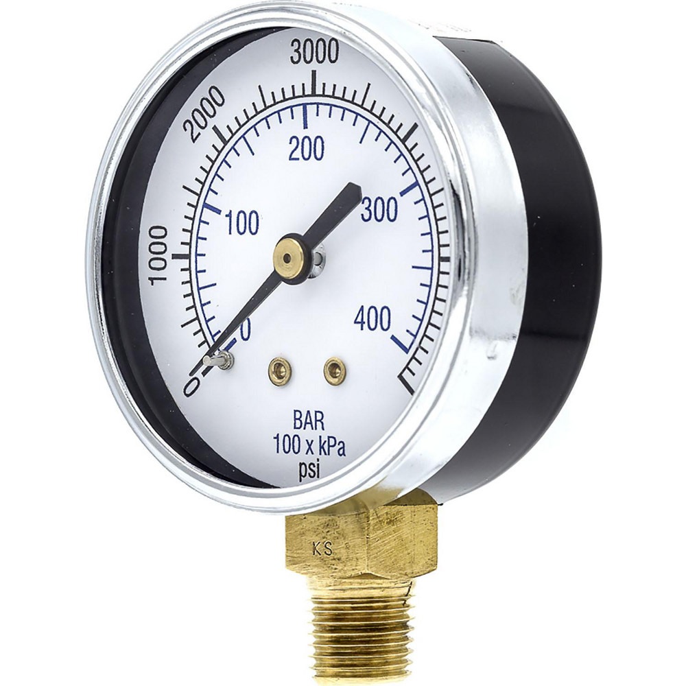 Pressure Gauges; Gauge Type: Utility Gauge ; Scale Type: Dual ; Accuracy (%): 3-2-3% ; Dial Type: Analog ; Thread Type: 1/4