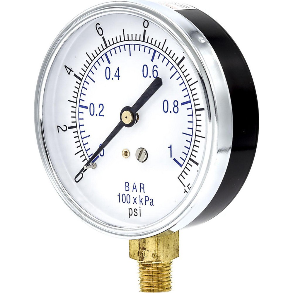Pressure Gauges; Gauge Type: Utility Gauge ; Scale Type: Dual ; Accuracy (%): 3-2-3% ; Dial Type: Analog ; Thread Type: 1/4