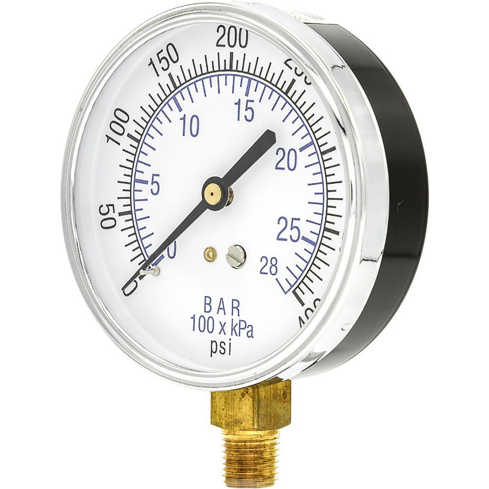 Pressure Gauges; Gauge Type: Utility Gauge ; Scale Type: Dual ; Accuracy (%): 3-2-3% ; Dial Type: Analog ; Thread Type: 1/4