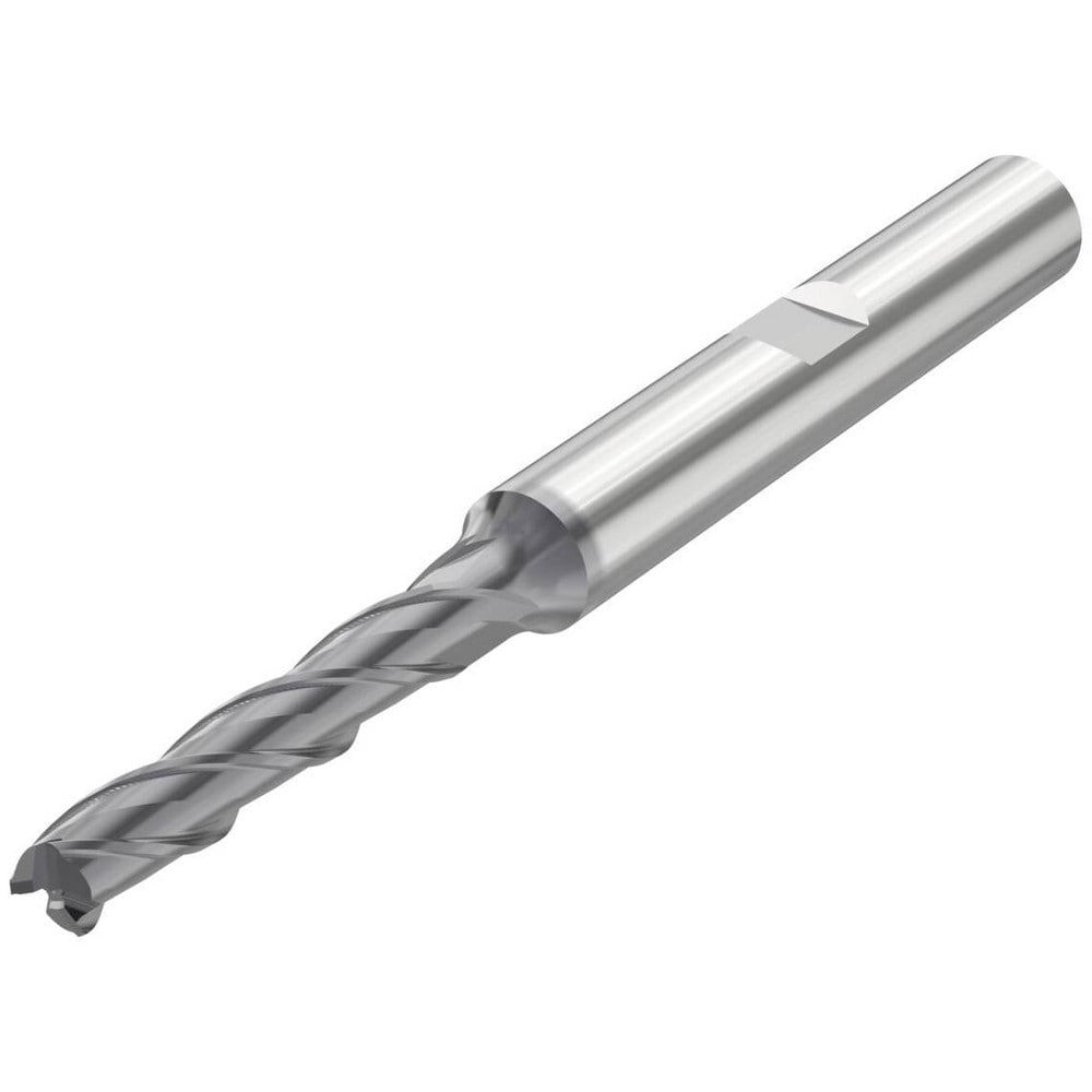 Corner Chamfer End Mill: 4.00 mm Dia, 20.00 mm LOC, 3 Flute, 0.04 mm Chamfer Width, Solid Carbide