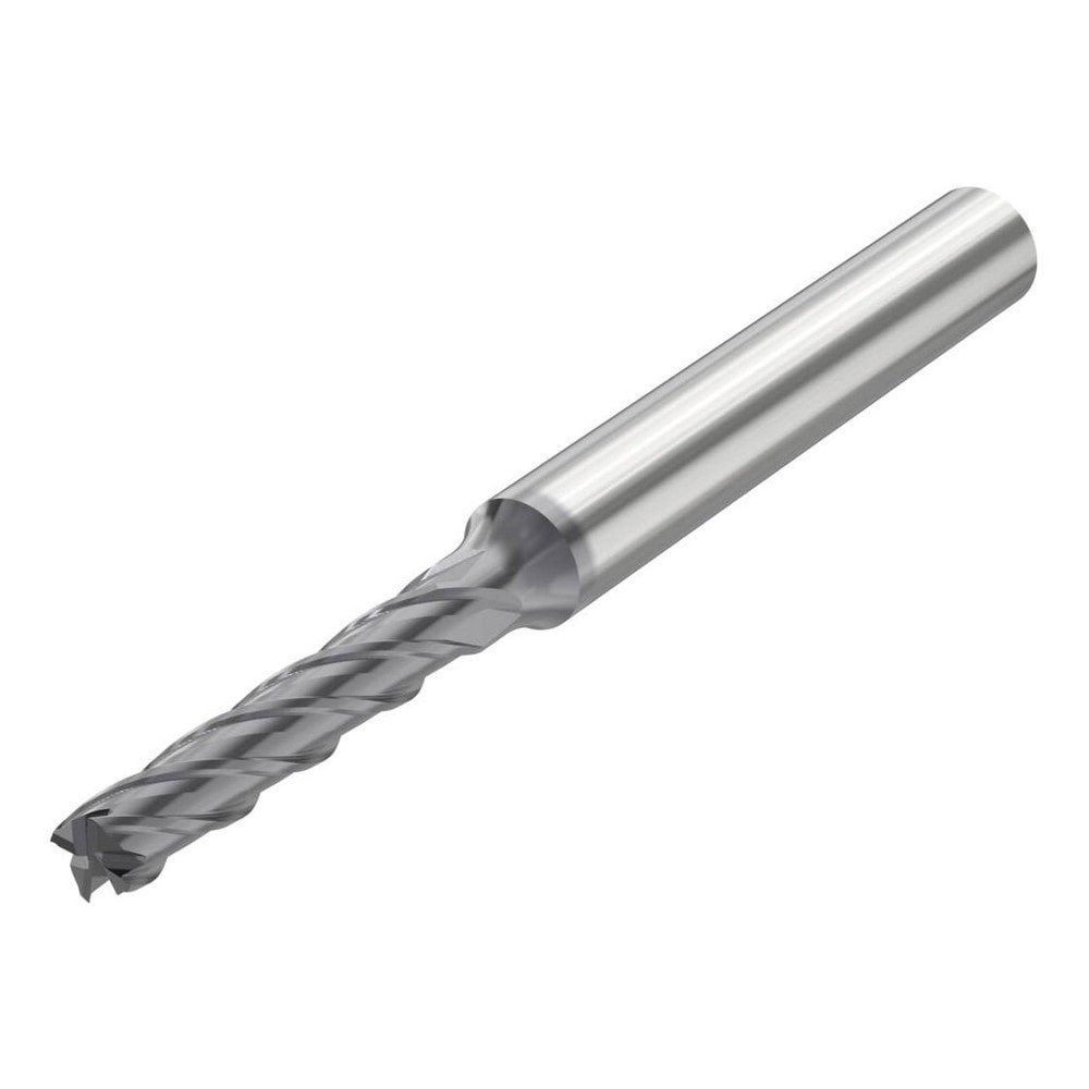 Corner Chamfer End Mill: 5.00 mm Dia, 25.00 mm LOC, 4 Flute, 0.05 mm Chamfer Width, Solid Carbide