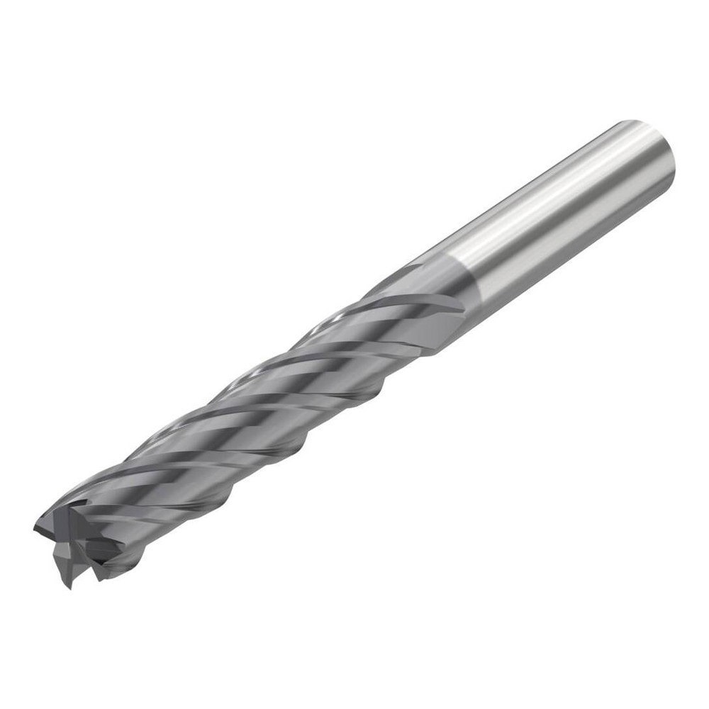 Corner Chamfer End Mill: 12.00 mm Dia, 60.00 mm LOC, 4 Flute, 0.12 mm Chamfer Width, Solid Carbide