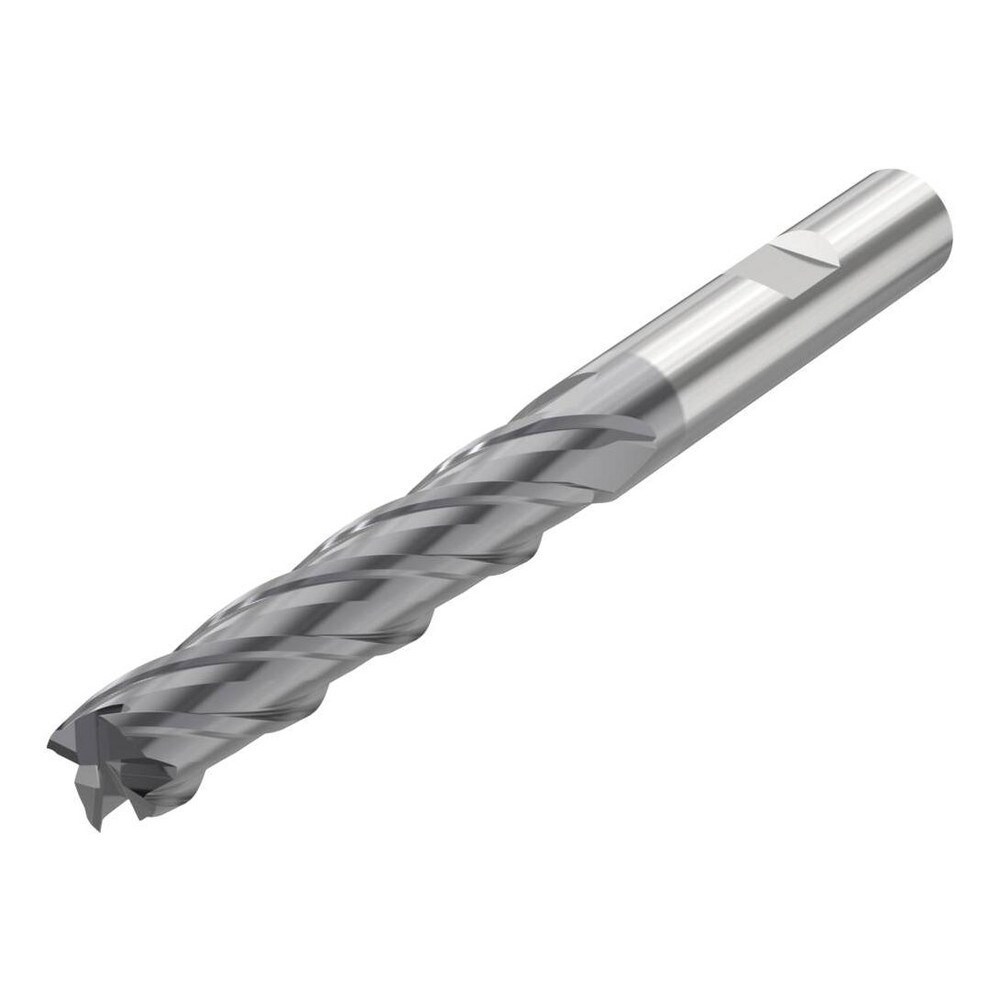 Corner Chamfer End Mill: 12.00 mm Dia, 60.00 mm LOC, 4 Flute, 0.12 mm Chamfer Width, Solid Carbide