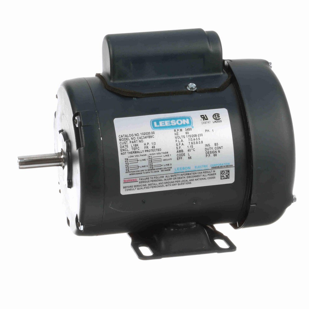 Capacitor Start Induction Run AC Motor: TEFC Enclosure