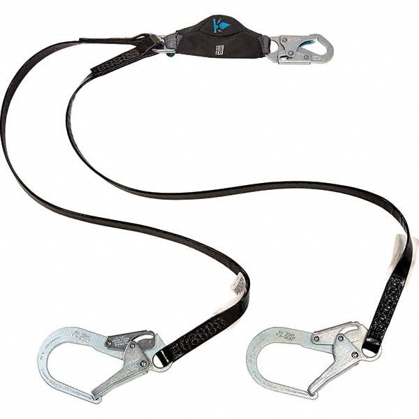 Lanyards & Lifelines; Load Capacity: 310lb ; Type: Lanyard ; Anchorage End Connection: Snap Hook ; Harness Connection: Locking Snap Hook ; For Arc Flash Work: No ; Material: Urethane Coated Polyester