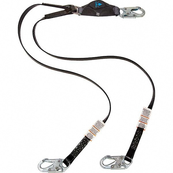 Lanyards & Lifelines; Load Capacity: 310lb ; Type: Lanyard ; Anchorage End Connection: Snap Hook ; Harness Connection: Locking Snap Hook ; For Arc Flash Work: No ; Material: Urethane Coated Polyester