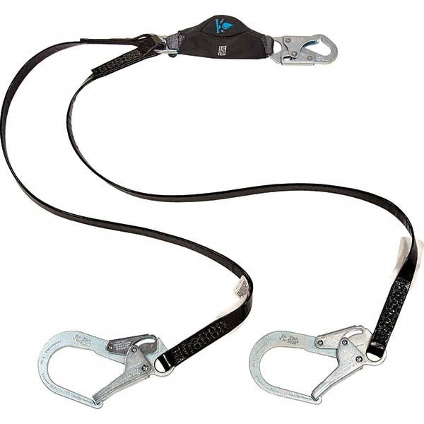Lanyards & Lifelines; Load Capacity: 310lb ; Type: Lanyard ; Anchorage End Connection: Snap Hook ; Harness Connection: Locking Snap Hook ; For Arc Flash Work: No ; Material: Urethane Coated Polyester