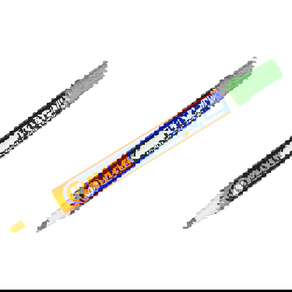 Markers & Paintsticks; Marker Type: Liquid Paint Marker; Tip Shape: Bullet; Color: Bright Green; Ink Type: Oil Base; Tip Type: Bullet; For Use On: Dry or Damp Wood; Tape; Glass; Rusty and Oily Metal; Wax Cartons; Ceramic; Tile; Plastic; Concrete; Rubber;